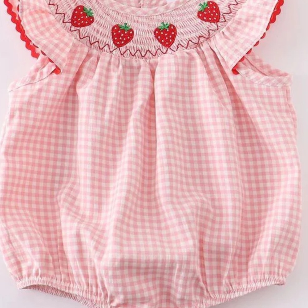 Strawberries Summer Bubble Outfit New Sz 0/3 mo thru 18/24 mo